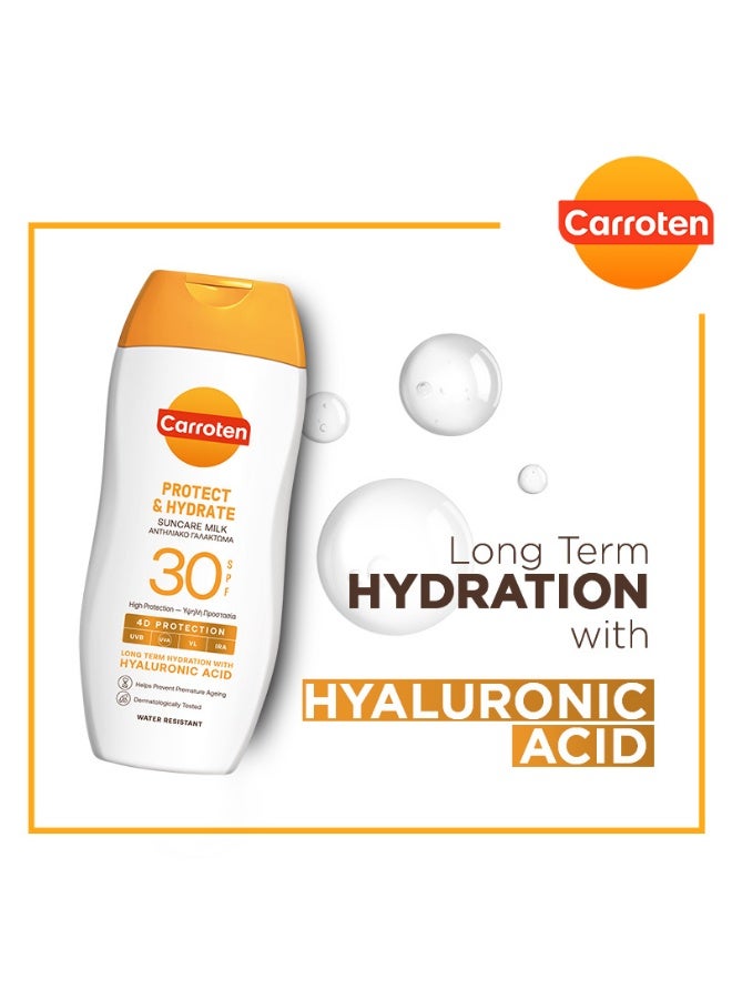 Carroten Protect & Hydrate Suncare Spf30 Milk Lotion With Hyaluronic Acid Water Resistant 200 ML - Image 3