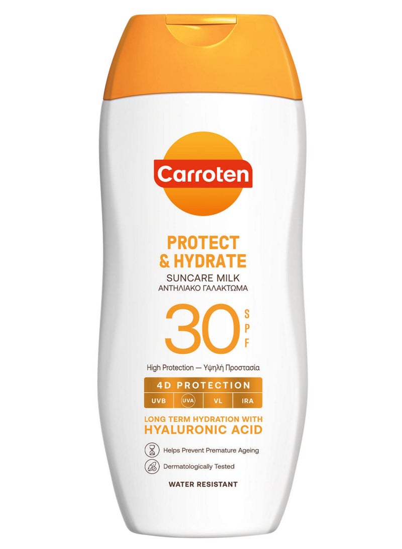 Carroten Protect & Hydrate Suncare Spf30 Milk Lotion With Hyaluronic Acid Water Resistant 200 ML - Image 1
