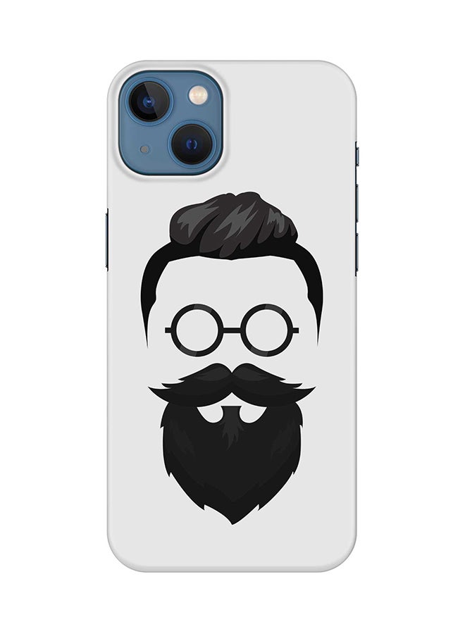 Stylizedd Case for iPhone 15 Plus Slim Snap Classic Series Mobile Cover Hard PC Shield Matte Finish Phone CasePrint - Beard Hipster - Image 1