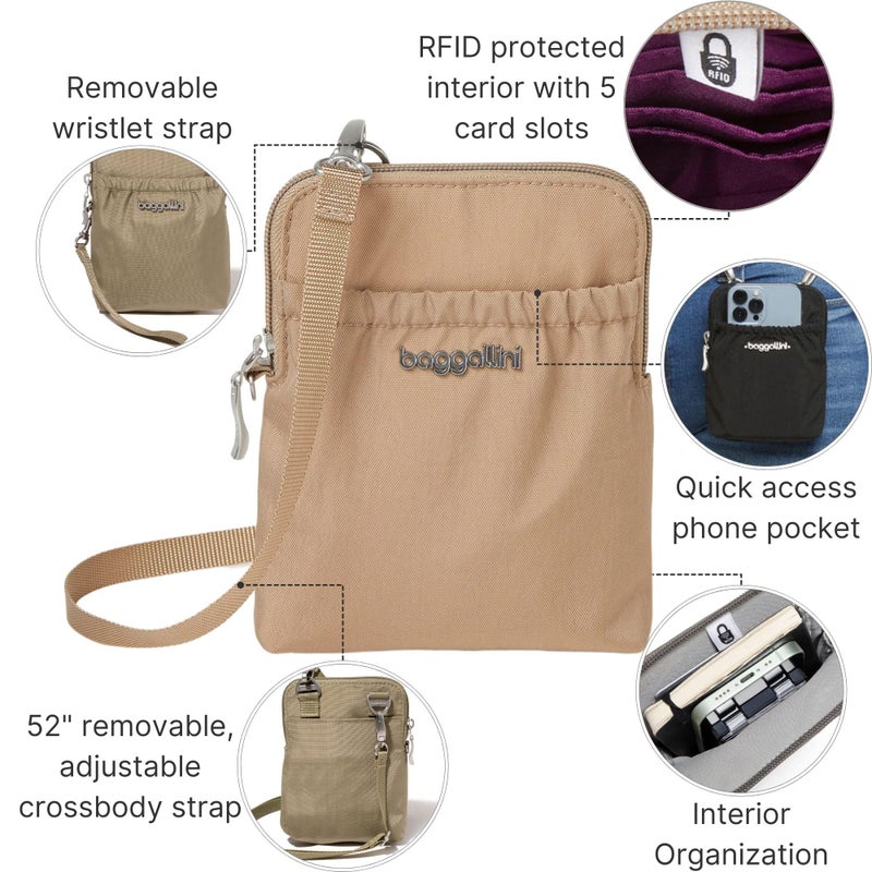 Baggallini womens Bryant Pouch With Rfid Handbags, Beach, One Size US - Image 3