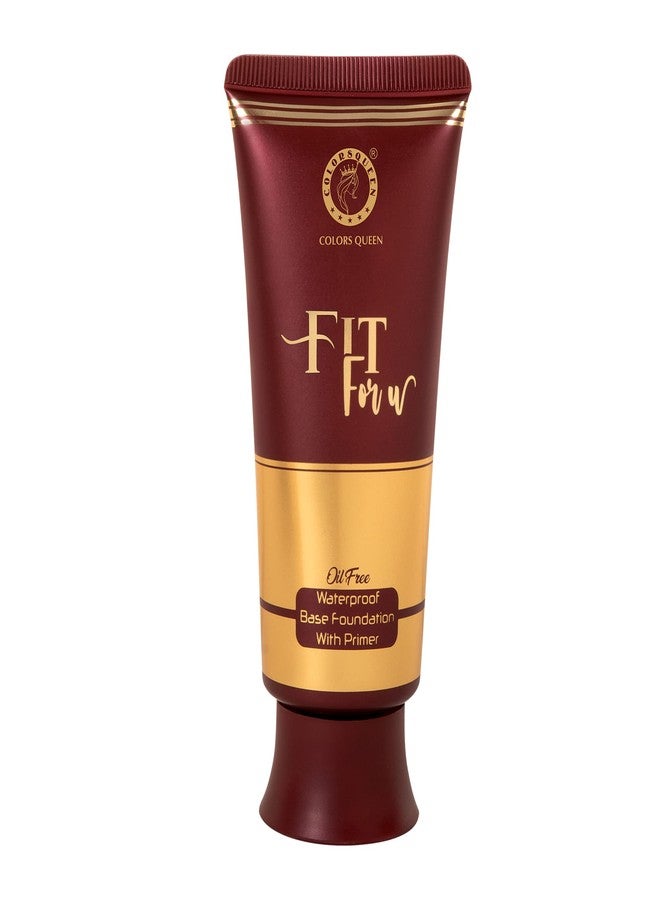 Colors Queen Fit For U Oil Free Foundation with Primer - Ivory, 50 ml | Long Lasting & Waterproof, Medium to Full Coverage, Weightless Matte Foundation - Image 3
