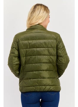 HUGO by Hugo Boss Women Quilted Puffer Jacket, Olive  - Image 3