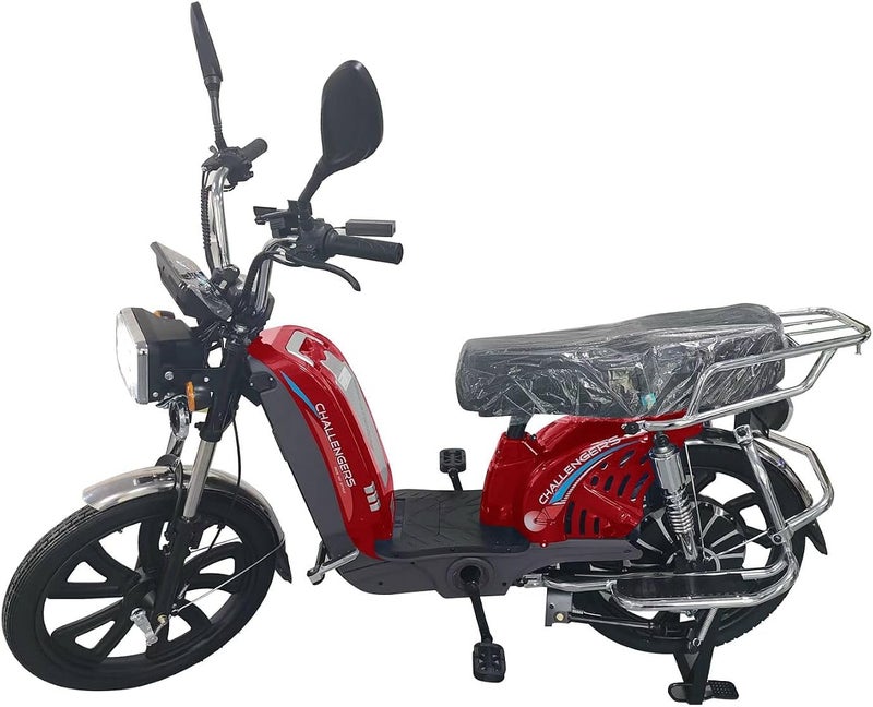 Challengers E140-20A 60V 1000W 20000 AMPS Electric Bike, Red - Image 1