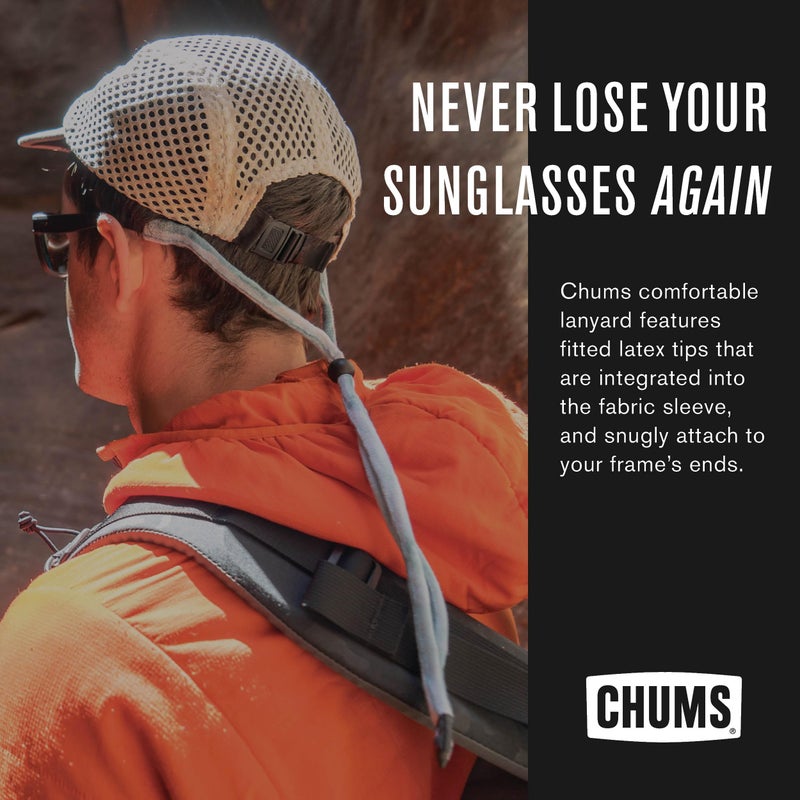 CHUMS Chums Original Cotton Retainer - Unisex Eyewear Keeper for Sunglasses & Glasses - Adjustable Fit, Washable & Made in USA (Standard-End, Navy),One Size,Petrel S54  - Image 2