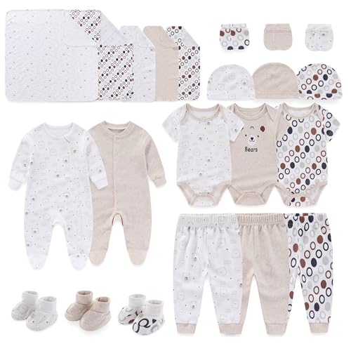 JELYLOVE Unisex Baby Boy Girl Layette Sets 22 Packs New Born Boy Girl Clothes Infant Essentials - Image 1