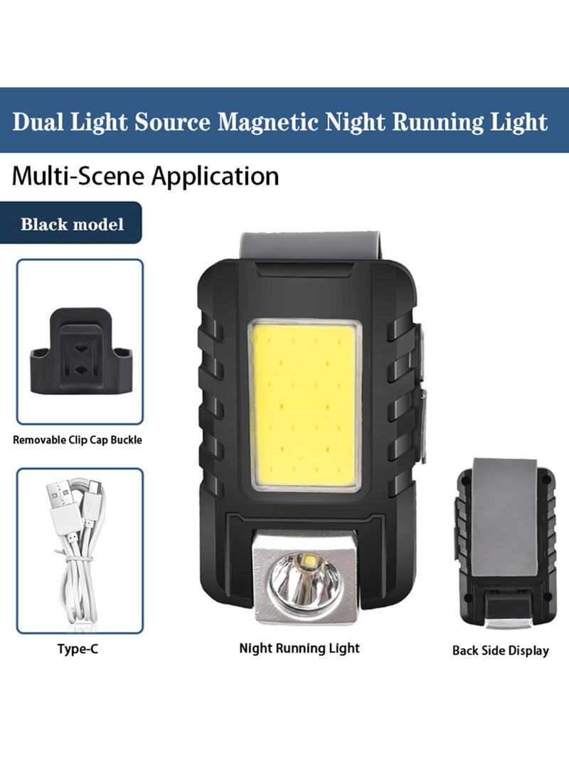 Excefore - Outdoor Night Running Lights, LED Running Light Hat Clip Light with USB Charging, for Camping, Hiking, Running, Jogging, Outdoor Adventure - Image 1