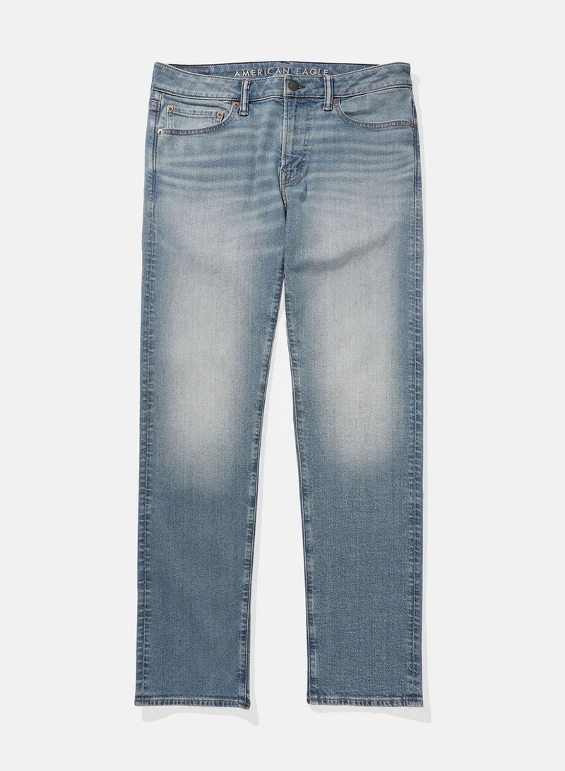 امريكان ايجل Airflex+ Rinse Wash Straight Fit Jeans