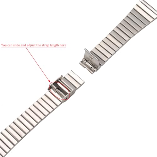XBDSW 18mm Stainless Steel Replacement Watchband Compatible with Casio F-108WH AE1200WH A168WA A158WA LA670WGA A700W Women's and Men's Watch Accessories (Silver1) - Image 2