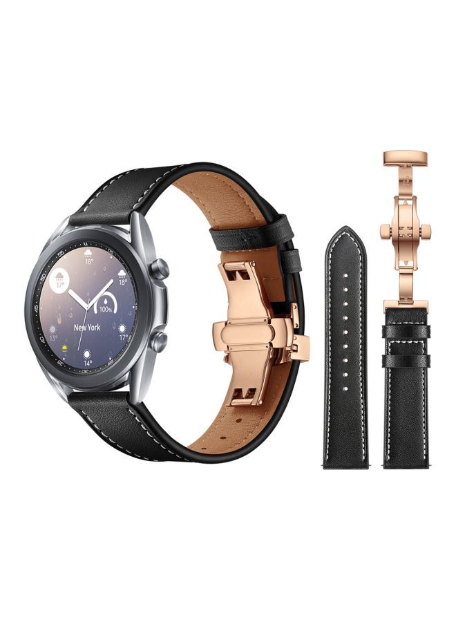 NIBEMINENT Replacement Band For Samsung Galaxy Watch 3 41mm Black - Image 2
