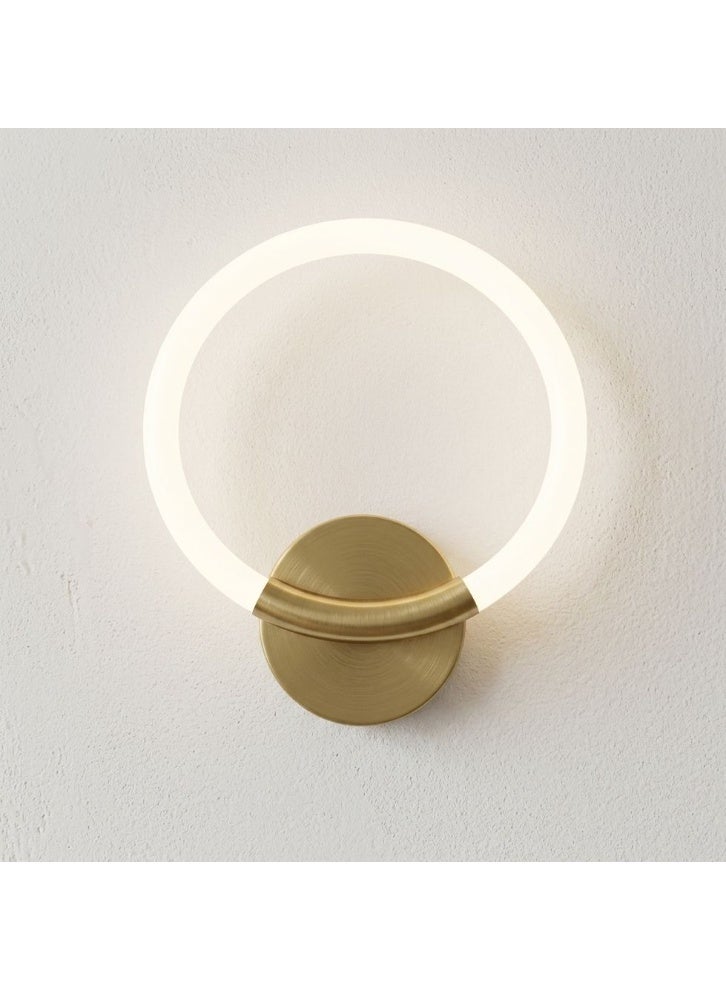 Modern Golden Circular LED Wall Sconce, White Light - Image 1