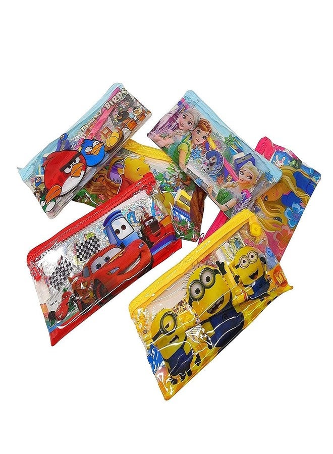 UJJAINWAL Stationery Set Pouch Gift Set(Pencil/Scale/Eraser/Sharpner) Kanya Pujan Gifts Set For Kids Girls Boy Birthday/Kanjak/Navratri Return Gifts Pack Of 12, Graphite - Image 5