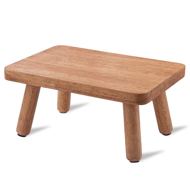EOKPHULL Wooden Step Stool for Adults Seniors, Anti-Slip One Step Stools, Heavy Duty Stepping Stools Kitchen Step Stool with 500lbs Capacity for Office, Bedroom, Kitchen, Bathroom - Image 1
