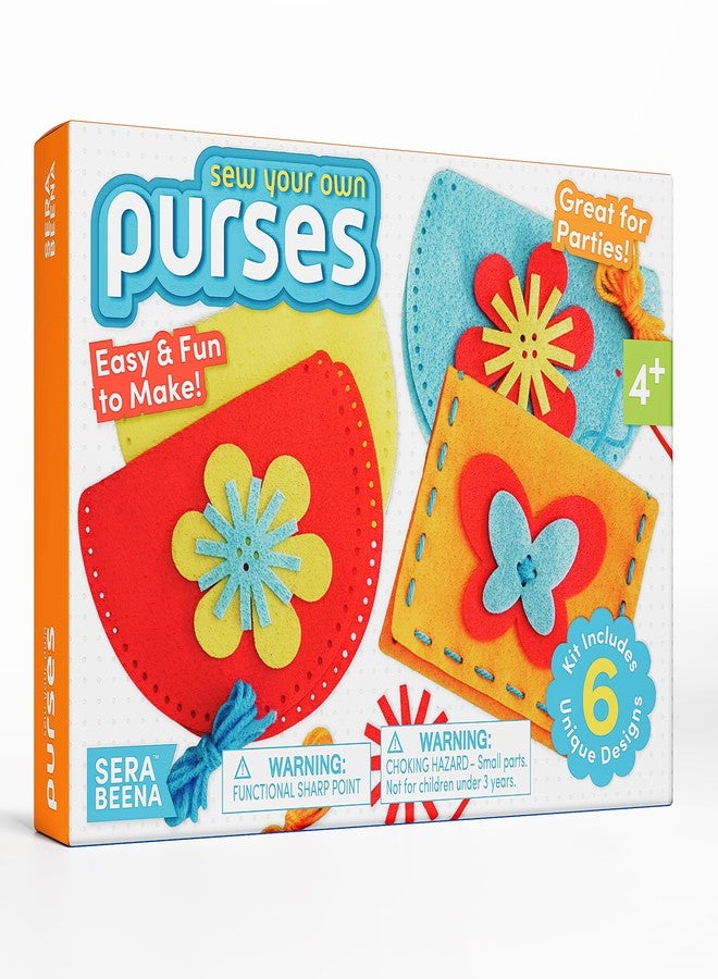 Serabeena Sew Your Own Purses - Sewing Kit for Kids - Felt Crafts for Kids - Sewing Ages 4-8 Plus - Felt Kit - Helps Develop Fine Motor Skills - DIY Kits with 6 Purses & Accessories - Image 1