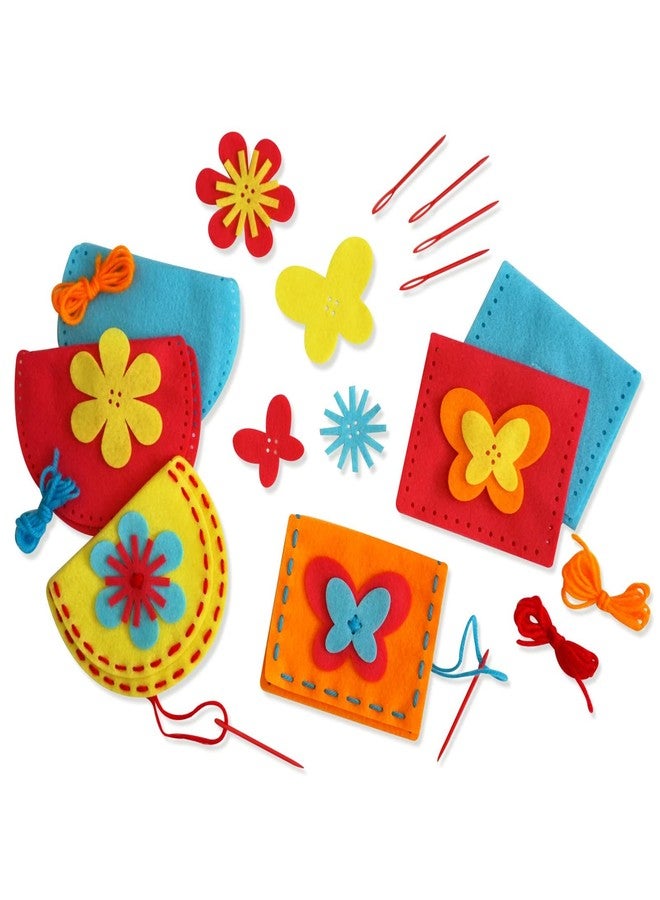 Serabeena Sew Your Own Purses - Sewing Kit for Kids - Felt Crafts for Kids - Sewing Ages 4-8 Plus - Felt Kit - Helps Develop Fine Motor Skills - DIY Kits with 6 Purses & Accessories - Image 2