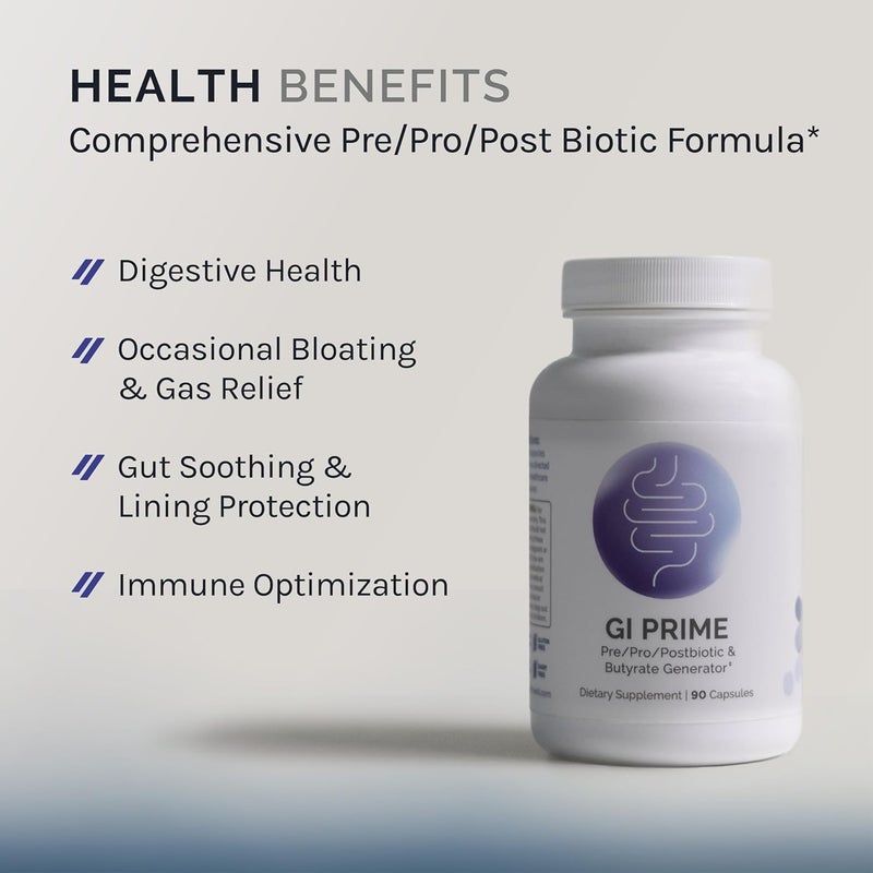 InfiniWell GI Prime  Pre Post  Probiotics for Digestive Health  Aid Immune Function  Support The GutBrain Axis  with Bacillus Probiotics for Women  Men 90 Capsules - Image 2