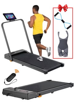 Fitness World Universal Treadmill 100kg Capacity 1.75HP 2-in-1 Foldable 2-Level Manual Incline with Remote Control, Equipped with iPad Holder and Wheels for Easy Mobility  - Image 1