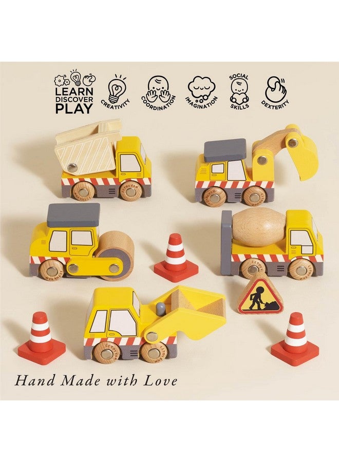 Le Toy Van Wooden Construction Vehicles Set - Image 3