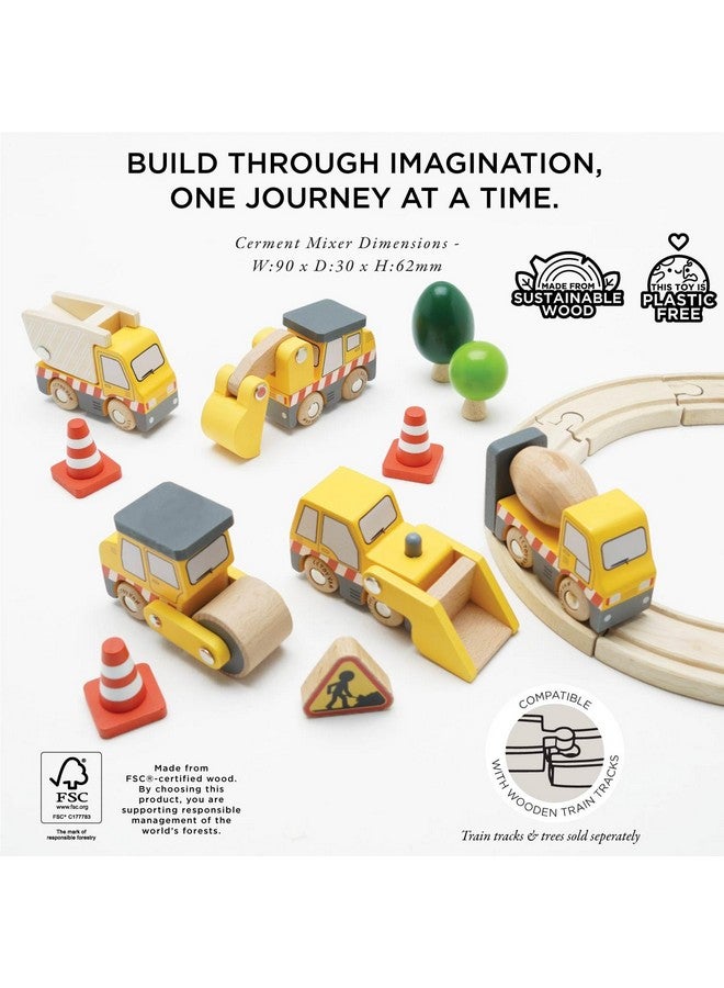 Le Toy Van Wooden Construction Vehicles Set - Image 4