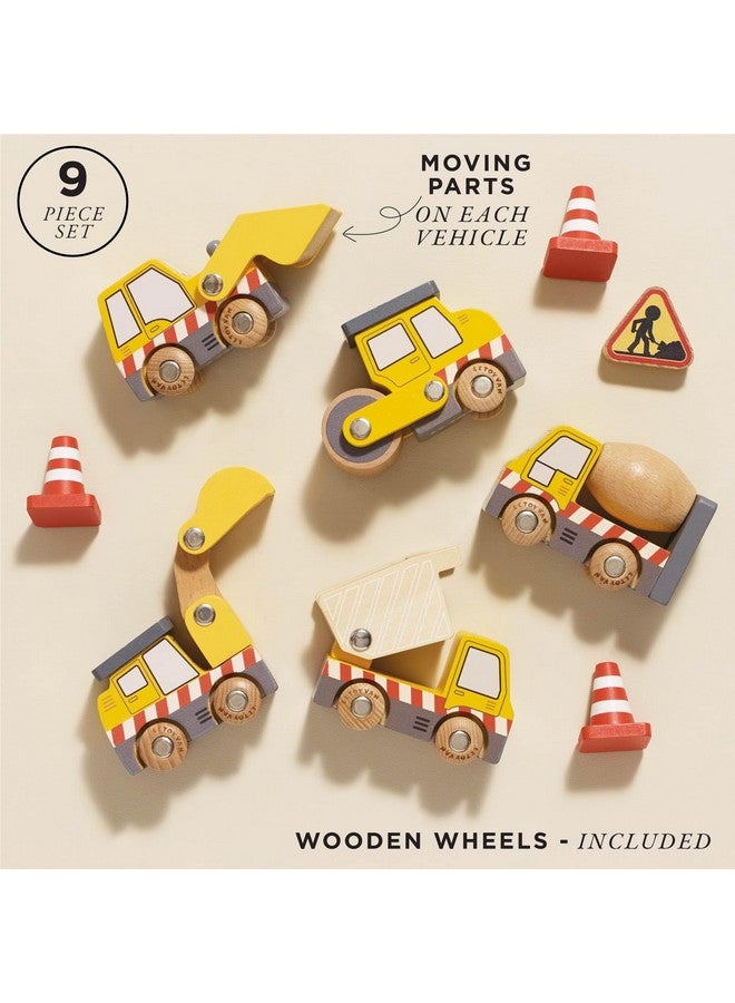 Le Toy Van Wooden Construction Vehicles Set - Image 2