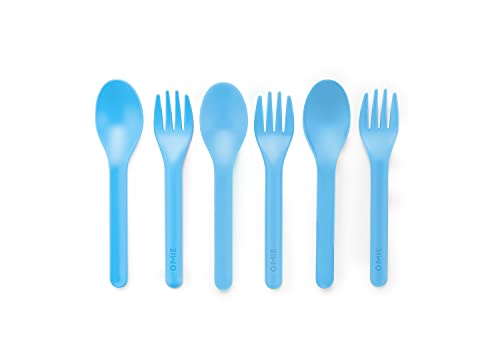 Omie OmieBox Utensil Refill Pack for OmiePod Matches Capri Blue Sunrise Orange or Mint Green OmieBox Utensil Set with Case Reusable Travel Lunch Boxes 3 spoons 3 forks PODS NOT INCLUDED - Image 2