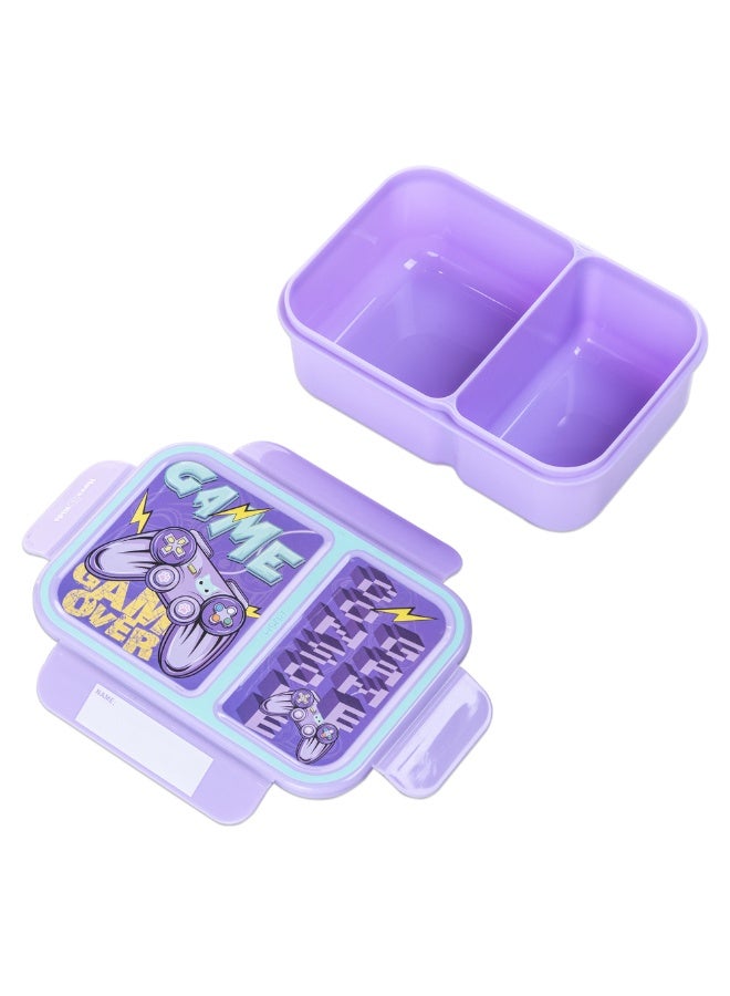 Nova Kids 2 Compartment Bento Lunch Box - Gamer Mauve - Image 3