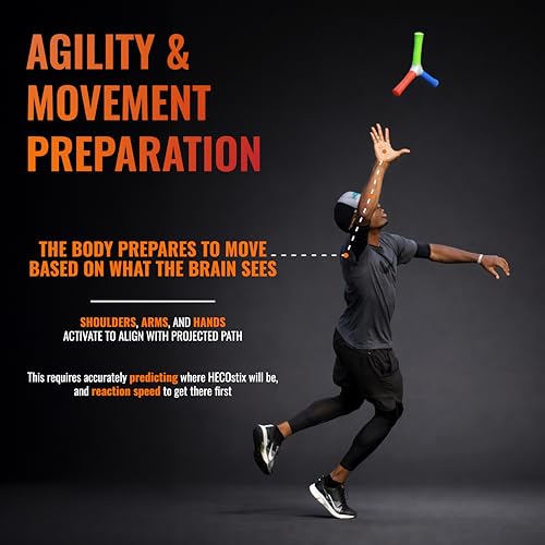 Eye On Ball HECOstix Hand-Eye Coordination Trainer (Red/Green/Blue) – Reaction Time & Reflex Tool with Removable Legs | Improves Agility, Focus, & Multisensory Skills | Sports, Fitness, & Fun | All Ages - Image 5