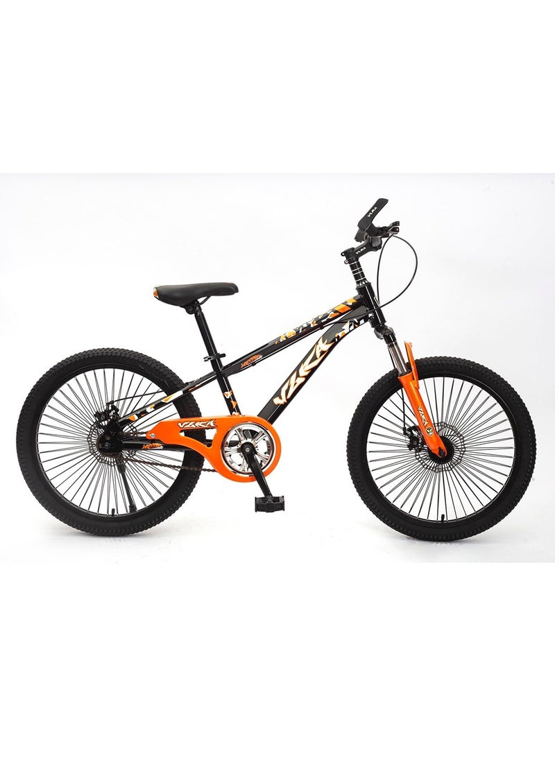 VLRA 22 Inch Mountain Bike || 21 speed Shimano gear || Wheel size- 22 Inche || for teen || Black-Orange 
