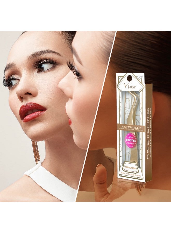 iEnvy Vluxe Extended Collection Non Stick Lash Applicator Mistakeproof Artificial Lash Placementergonomically Designed Handle To Easily Build Your Featherlight Synthetic Reusable Eyelash Clusters - Image 4