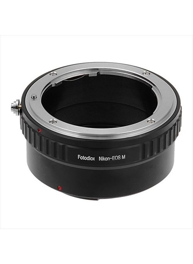 Fotodiox Lens Mount Adapter Compatible with Nikon F-Mount Lenses to Canon EOS M EF-M Mount Cameras - Image 1