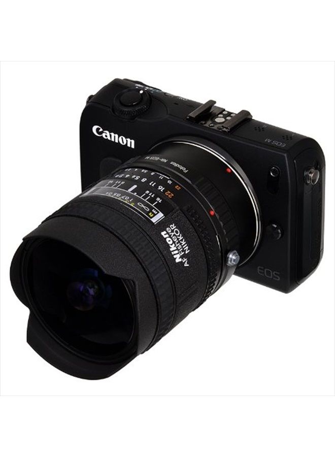 Fotodiox Lens Mount Adapter Compatible with Nikon F-Mount Lenses to Canon EOS M EF-M Mount Cameras - Image 5