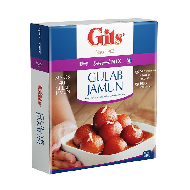 Gits Instant Gulab Jamun Dessert Mix, 200g - India - Image 1