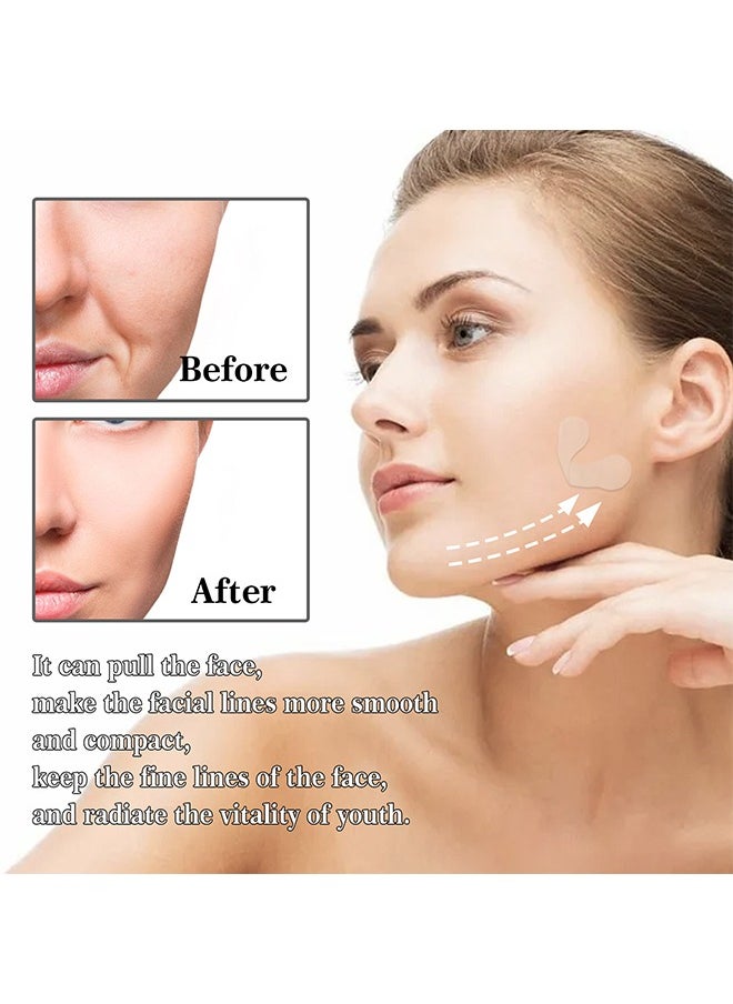 West&Month Face Lift Tape 40Pcs V Shaped Invisible Stickers Double Chin V Line Lifting Patch Tighten Hide And Wrinkles Around The Eyes and Neck Saggy Skin Make up Tools  - Image 2
