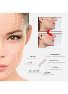 West&Month Face Lift Tape 40Pcs V Shaped Invisible Stickers Double Chin V Line Lifting Patch Tighten Hide And Wrinkles Around The Eyes and Neck Saggy Skin Make up Tools  - Image 3