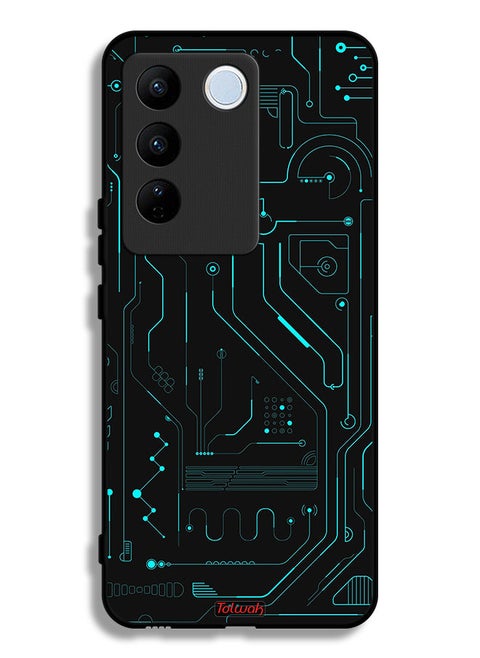 Vivo V27 Pro Protective Case Cover Digital Art Circuits Minimalism Multiple Display