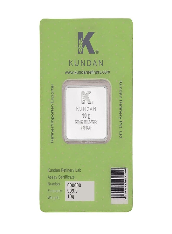 Kundan 10 g (999.9) Silver Baby Precious Bar - Image 4
