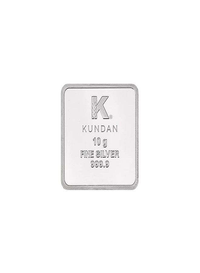 Kundan 10 g (999.9) Silver Baby Precious Bar - Image 2