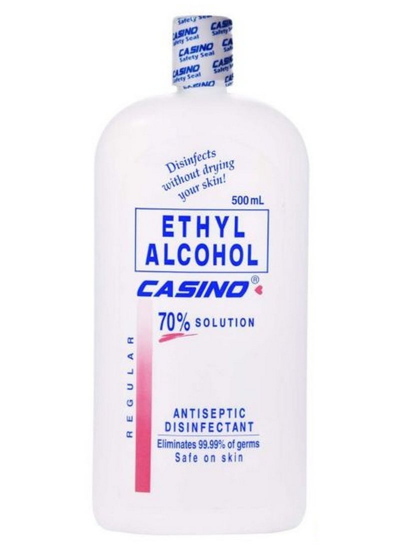 كازينو محلول كحول إيثيلي عادي 70% يقضي على 99.9% من الجراثيم، مطهر ومطهر 500 مل