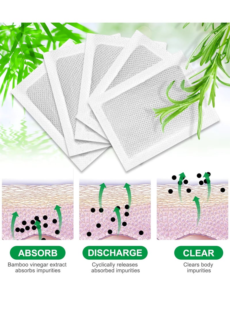 Sefudun 10 Pcs Rosemary Deep Cleaning Foot Patches Foot Detox Pads to Remove Toxins Deep Cleansing Foot Pads Natural Bamboo Vinegar Ginger Powder Foot Pads for Foot Care Adhesive Sheets for Relieve Stress Improve Sleep Detox Foot Pads - Image 3