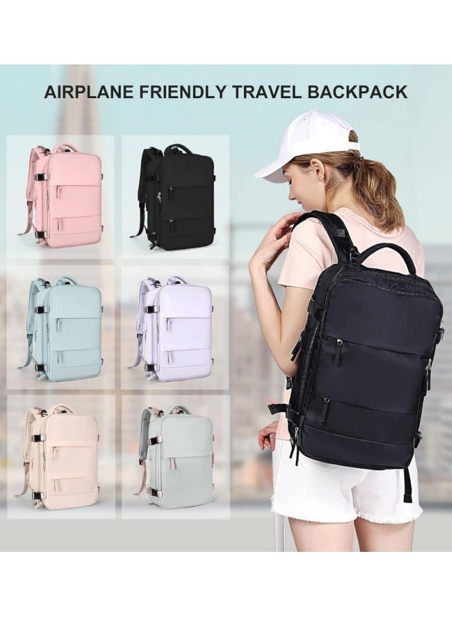 Large travel backpack, unisex, casual backpack, handbag, hiking backpack, outdoor sports backpack, travel essentials (black)