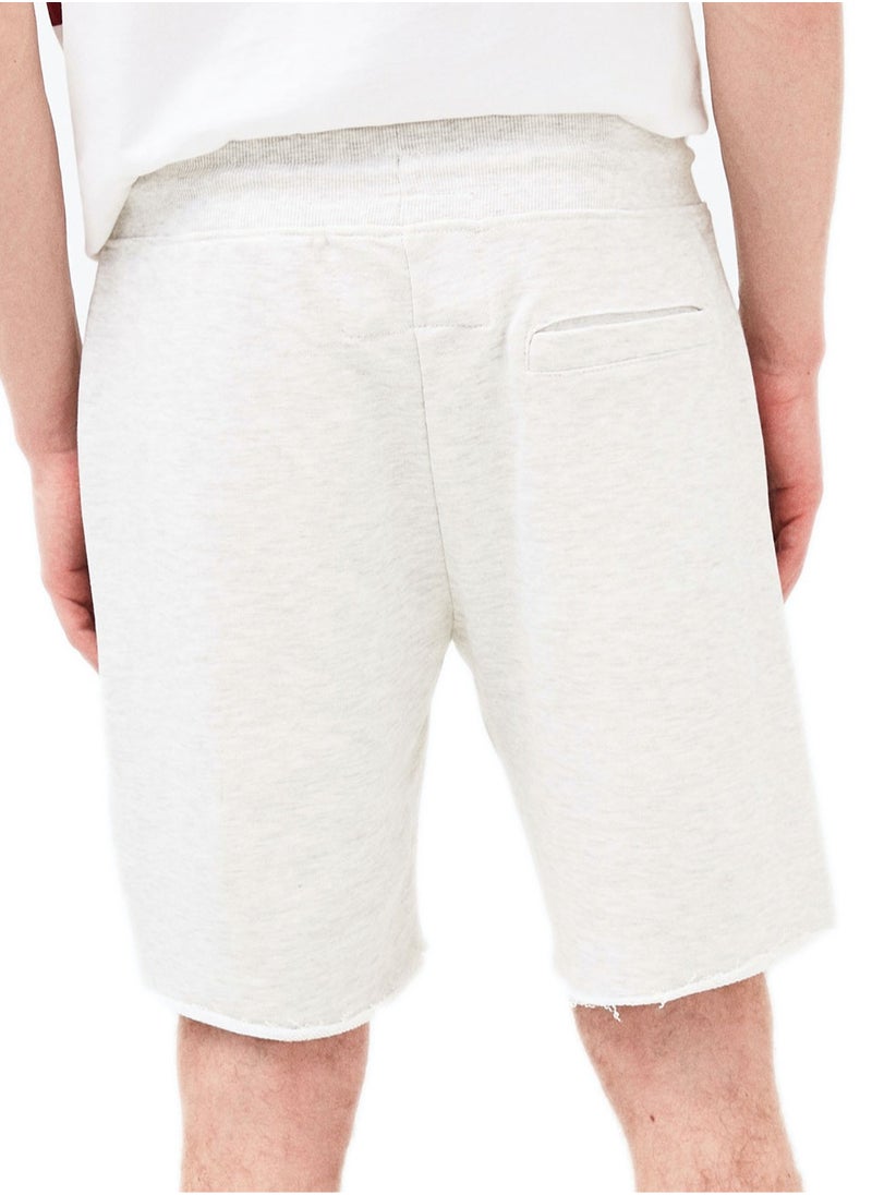 LOUD UNIVERSE Men's Cotton Bermuda Shorts with Drawstring – Casual Lightweight Knee-Length Summer Shorts  - Image 3