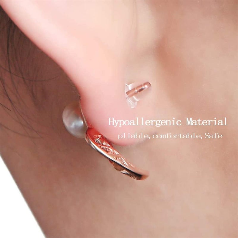 NEoogod Rubber Earring Backs Replacements - Back Earrings for Women (100) - Image 5
