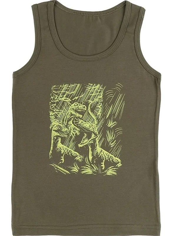 Donella 5 Pack Dragon Printed Boy Undershirt - 777006