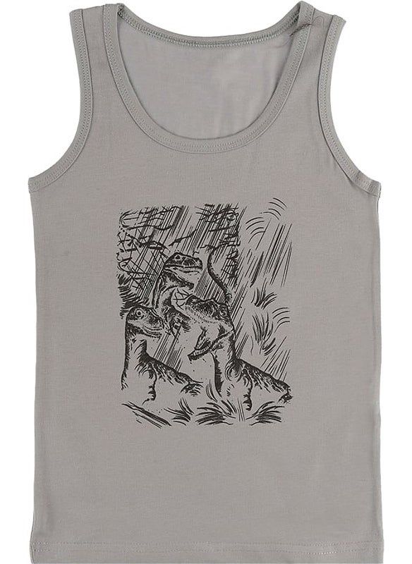 Donella - 5 Pack Dragon Printed Boy Undershirt - 777006 - Image 1
