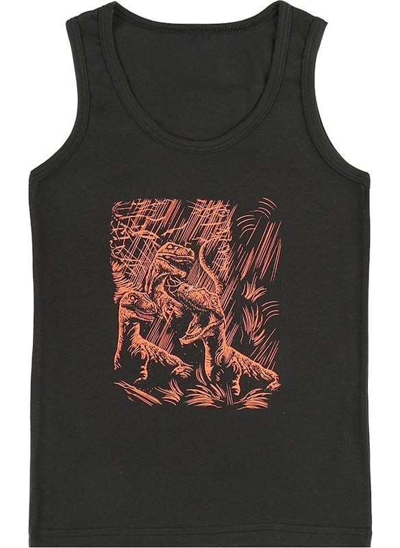 Donella - 5 Pack Dragon Printed Boy Undershirt - 777006 - Image 1