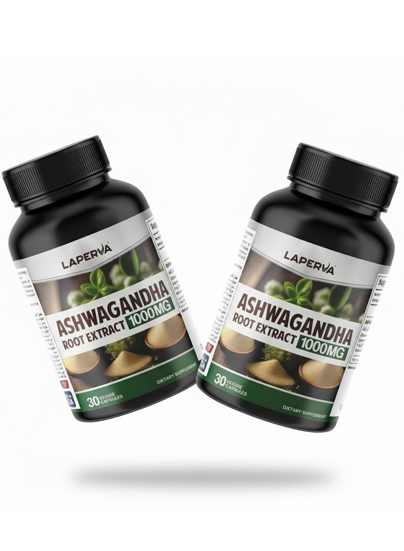Laperva Ashwagandha Root Extract 1000 mg- 30 Tablets, Pack of 2 - Image 1