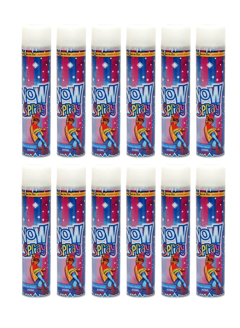 Yuwell 12-Piece Party Snow Spray Set 350ML Each Snow Spray - Image 1