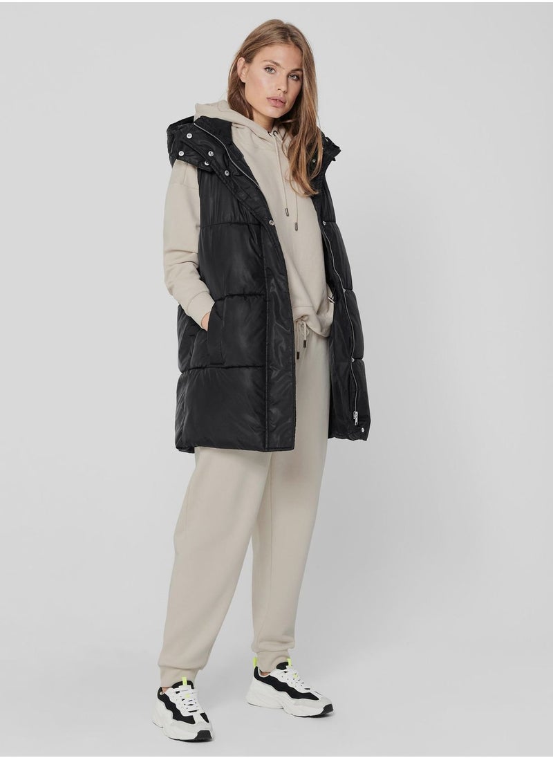 ONLY - High Neck Puffer Coat - Image 1