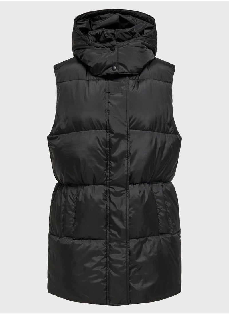 ONLY - High Neck Puffer Coat - Image 1