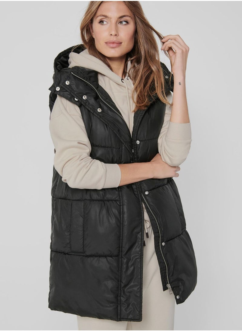 ONLY - High Neck Puffer Coat - Image 1