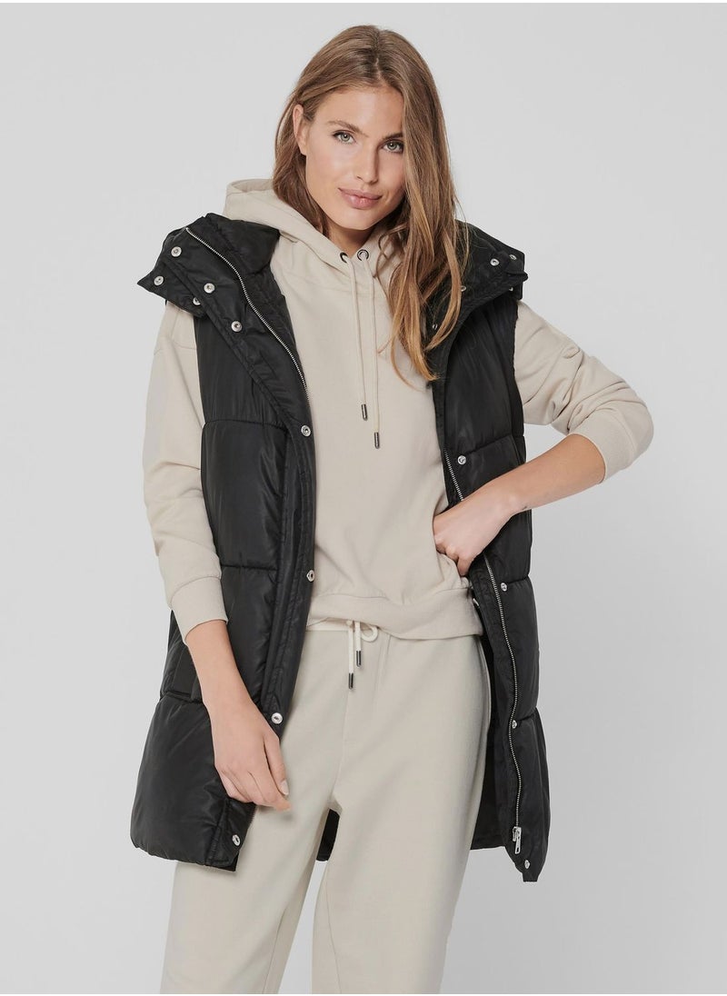 ONLY - High Neck Puffer Coat - Image 1
